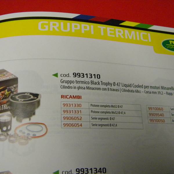 GRUPPO TERMICO TOP PERFORMANCE MINARELLI LIQUIDO